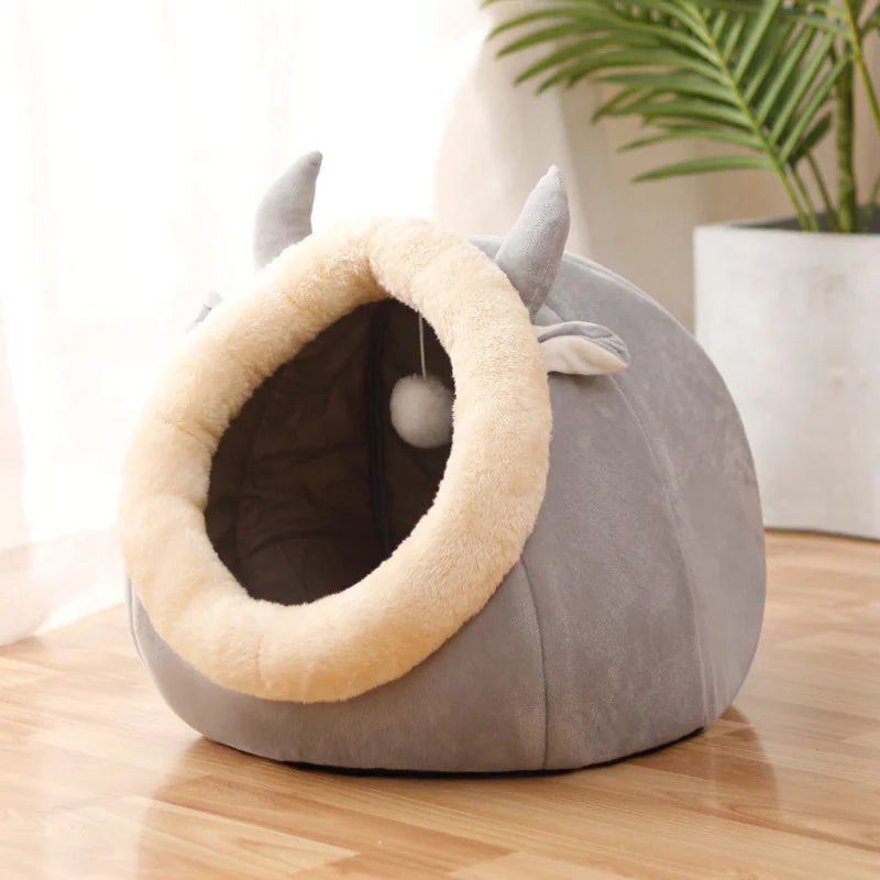 Cozy Cat Nest- Plush Enclosed Cat Nest