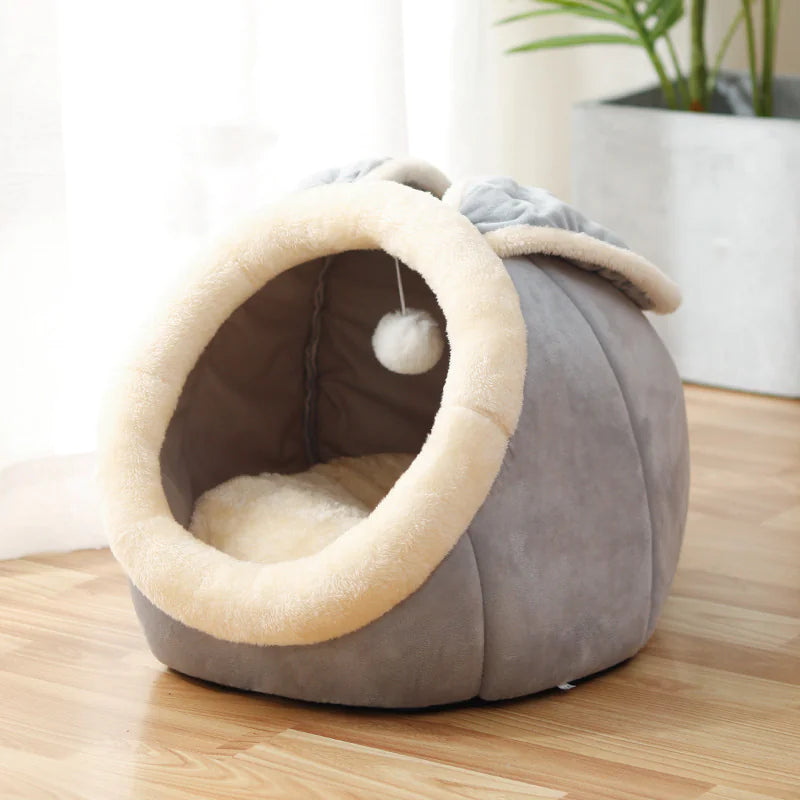 Cozy Cat Nest- Plush Enclosed Cat Nest