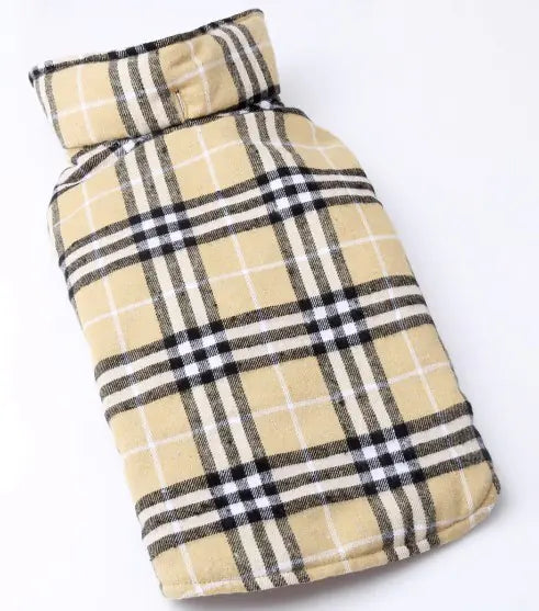 Plaid Dog Jacket - Dog Winter Coat
