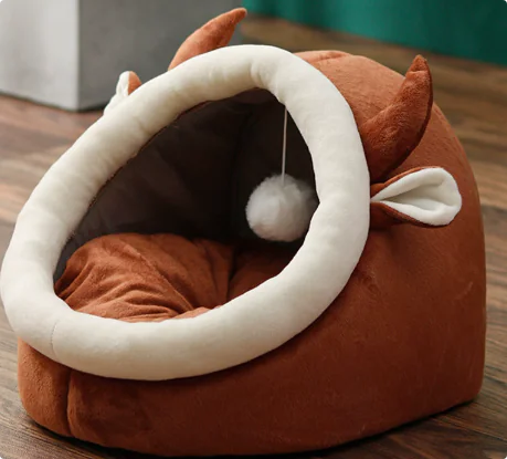 Cozy Cat Nest- Plush Enclosed Cat Nest