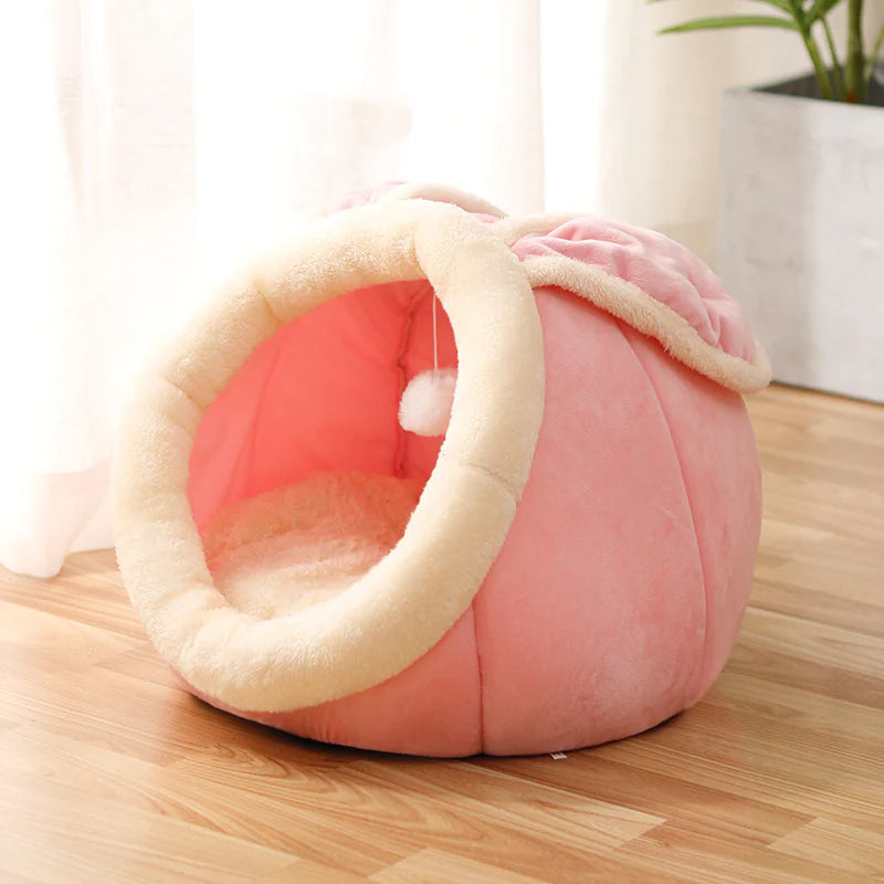 Cozy Cat Nest- Plush Enclosed Cat Nest