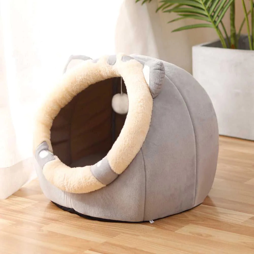 Cozy Cat Nest- Plush Enclosed Cat Nest